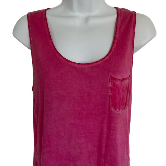 AG Adriano Goldschmied Jersey Knit Tank Top Tee Shirt PINK NWT M - Picture 2 of 9